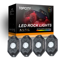 Topcity own design  r800 led rock light kits,off road rock lights,blue led rock lights,white led rock lights,jeep led rock lights,bluetooth rock lights,rgb led rock lights,best led rock lights,lux rock lights